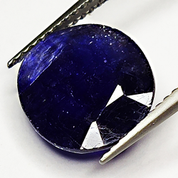 5,91ct Blauer Saphir ovalschliff 10x9mm