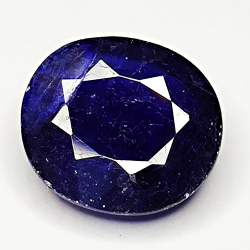 5.91ct Zaffiro Blu taglio ovale 10x9mm