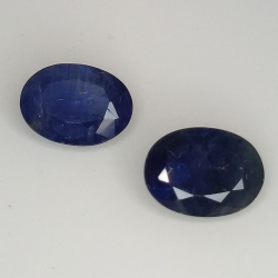 Zaffiro blu taglio ovale 7x5mm 2pz