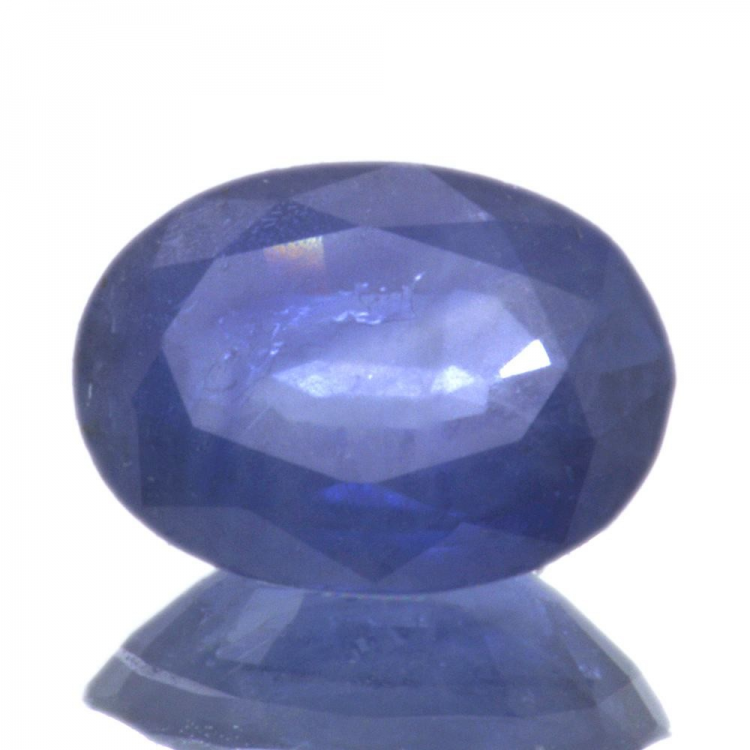 Saphir bleu 1,35 ct taille ovale 7,77x5,86 mm