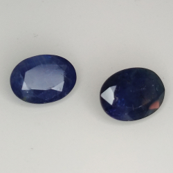 Blue sapphire oval cut 7x5mm 2pz