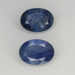 Blue sapphire oval cut 7x5mm 2pz