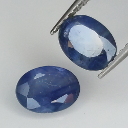 Blue sapphire oval cut 7x5mm 2pz