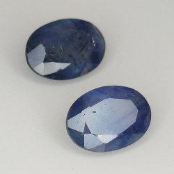 Blue sapphire oval cut 7x5mm 2pz