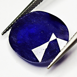 8,81ct Blauer Saphir ovalschliff 15x13mm