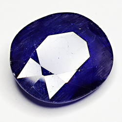 8,81ct Blauer Saphir ovalschliff 15x13mm