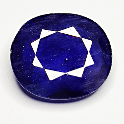 8,81ct Blauer Saphir ovalschliff 15x13mm