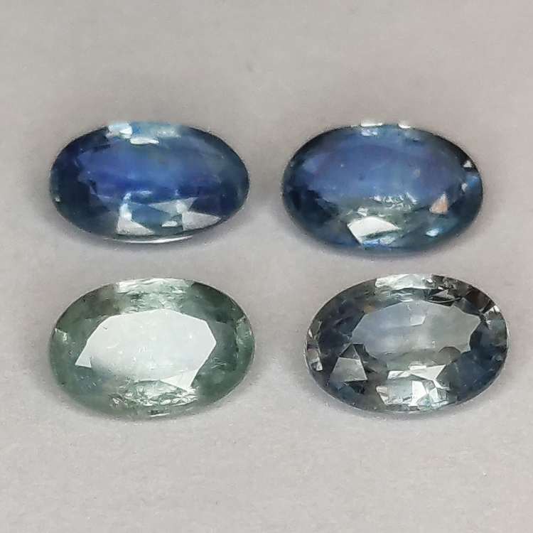 Blue sapphire oval cut 6x4mm 2pz