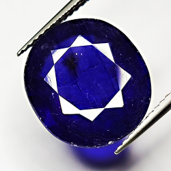 10,75ct Blauer Saphir ovalschliff 14x12mm