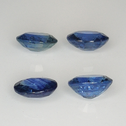 Blue sapphire oval cut 6x5mm 2pz