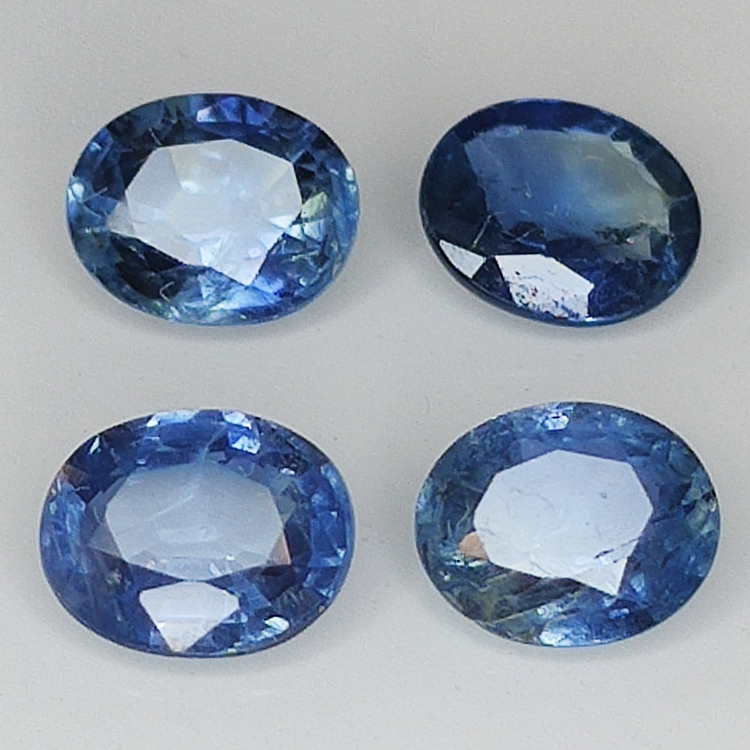 Coupe ovale saphir bleu 6x5mm 2pz