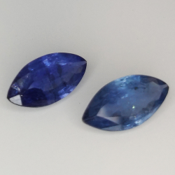 Marquise taille saphir bleu 10x5-8x4mm 2pz