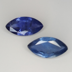 Marquise taille saphir bleu 10x5-8x4mm 2pz