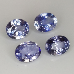 Blauer Ceylon-Saphir im Ovalschliff 5x4mm 2pz