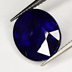 9.87ct Zaffiro Blu taglio ovale 12x11mm