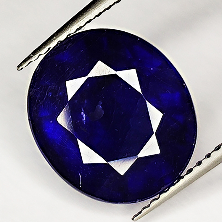 9,87ct Blue Sapphire ovale coupe 12x11mm