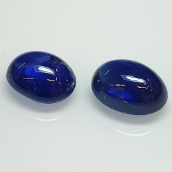 Cabochon ovale blu zaffiro 8x6-7x5mm 2pz