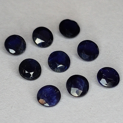 Zaffiro blu a taglio rotondo, 2,9 mm, 1 ct