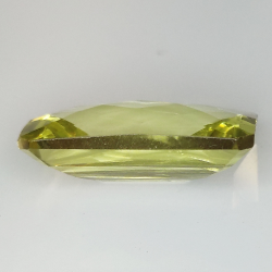 Emerald cut lemon quartz with checkerboard 18x12mm 2pz