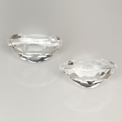 Colorless quartz (rock crystal) oval cut 10x8mm 10pcs