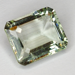 5.15ct Green Amethyst (prasiolite) emerald cut 12x10mm