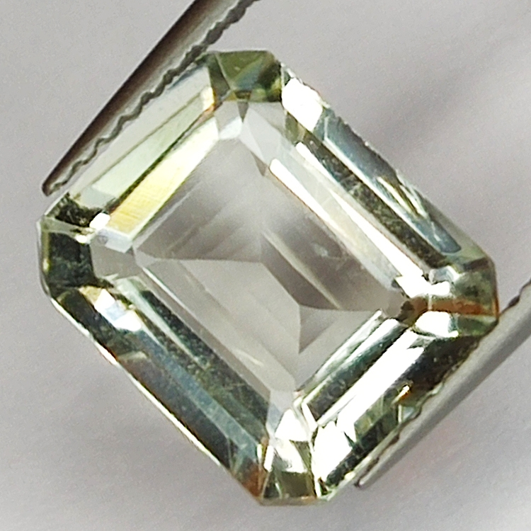 3.24ct Green Amethyst (prasiolite) emerald cut 10x8mm