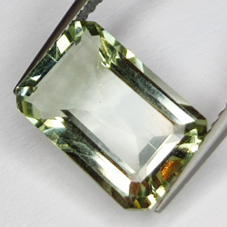 3.68ct Amatista Verde (prasiolita) talla esmeralda 12x8mm