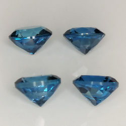 London blue topaz round cut 6mm 1pz