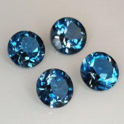 London blue topaz round cut 6mm 1pz