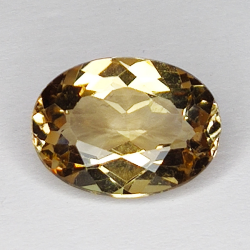 6.61ct Champagne Topaz oval cut 13.9x10.1mm