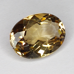 6.61ct Champagne Topaz oval cut 13.9x10.1mm