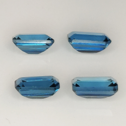 Smaragd geschnittener blauer Londoner Topas 6x4mm 4pz