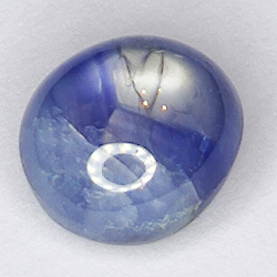 4.07ct Blue Star Sapphire cabochon oval 8.3x7.3mm