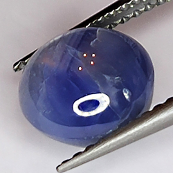 4.07ct Blue Star Sapphire cabochon oval 8.3x7.3mm