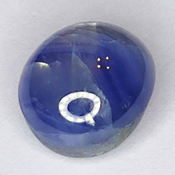 4.07ct Zafiro Estrella Azul cabujón oval 8.3x7.3mm