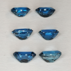 London blauer Topas oval geschnitten 6x4mm 4pz