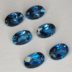 London blue topaz oval cut 6x4mm 4pz