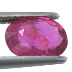 Tourmaline ovale de 1,27 ct, taille 7,98 x 6,11 mm