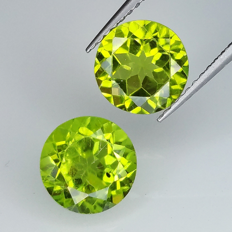 Peridoto taglio rotondo 7mm 1pz