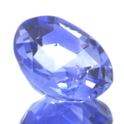 Saphir bleu 2,11 ct taille ovale 8,42x7,11 mm