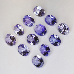 3.93ct Tanzanite oval cut 5.0x4.0mm 12pc