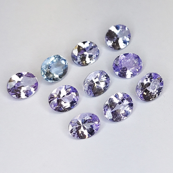 3.04ct Tanzanite coupe ovale 5.0x3.9mm 10pcs