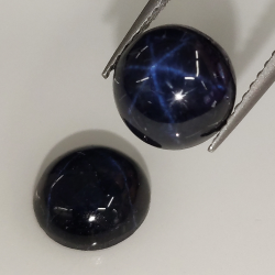 Star sapphire round cabochon 8mm 1pc