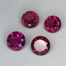 Grenat rhodolite taille ronde 3.8-4.2mm 1ct