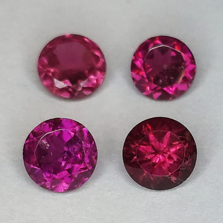 Grenat rhodolite taille ronde 3.8-4.2mm 1ct