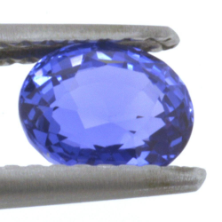 1,24 ct blauer Saphir im Ovalschliff 6,28 x 5,48 mm