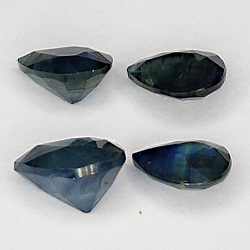 2,35ct Saphir Bleu coupe poire 6.0x4.6mm 4pcs