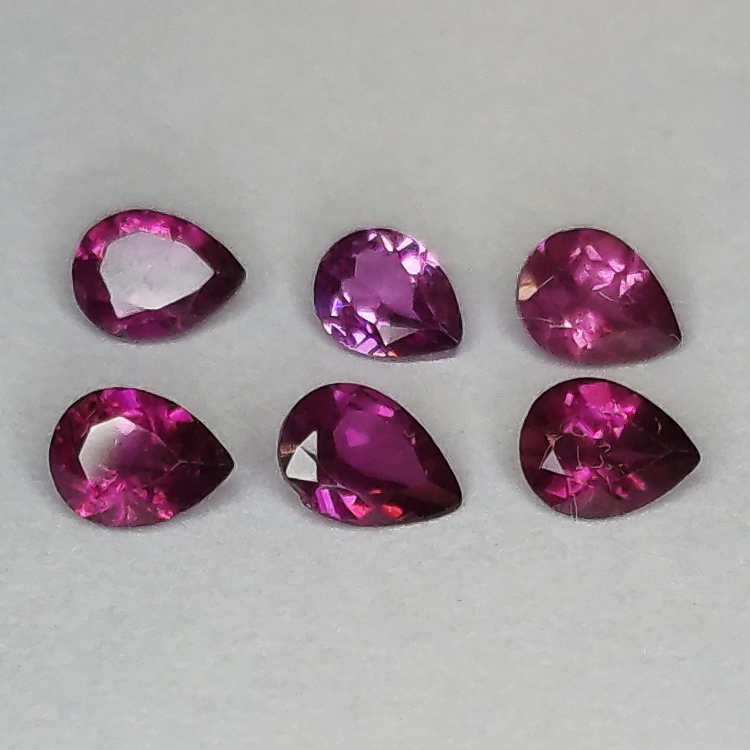 Rhodolite grenat taille poire 4x3mm 1ct