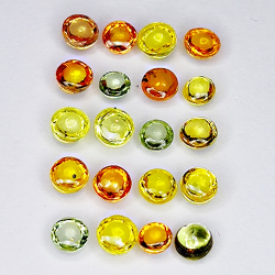 2.66ct Songea Saphir multicolore cabochon rond 2.8x2.7mm 20pc