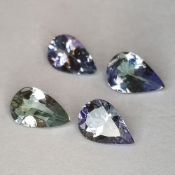 Pear cut tanzanite 6x4mm 1pc